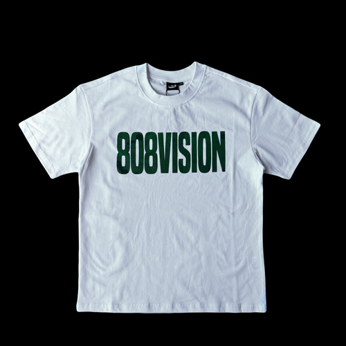 T-shirt 808VISION Camo - Blanc & Vert