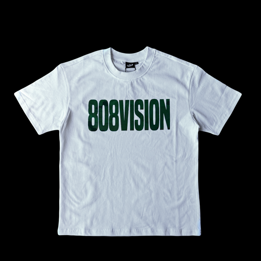 T-shirt 808VISION Camo - Blanc & Vert