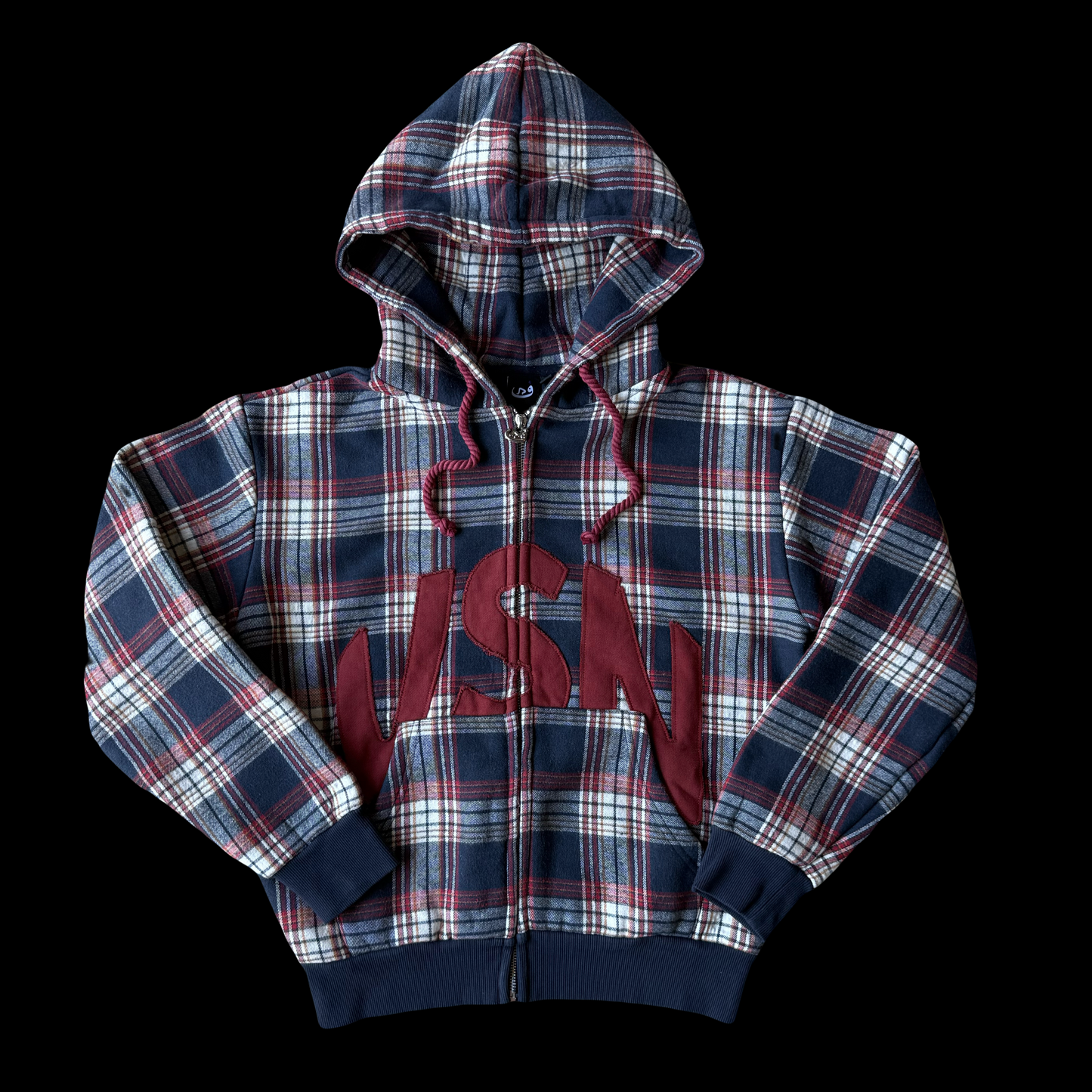 Zip Hoodie VSN Plaid - Red