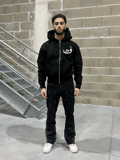 Zip Hoodie 808 - Noir