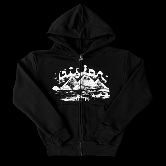 Zip Hoodie Desert - Noir